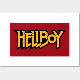 HELLBOY - letters gold Posters and Art